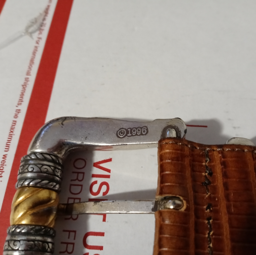 ππ΄Brighton Vintage Leather Beltπ‘π‘ πΊπΈ πΊπ²Size M Women,#47607,Made In U.S.A - Picture 2 of 16